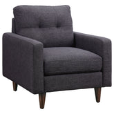 Best Furniture Outlet - Coaster - Watsonville Upholstered Track Arm Tufted Accent Chair Grey - 552003